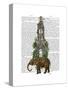 Elephant Tower-Fab Funky-Stretched Canvas