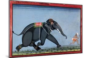 Elephant & Trainer, C1750-null-Mounted Giclee Print