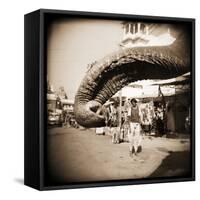 Elephant Trunk at Indian Bazaar-Theo Westenberger-Framed Stretched Canvas