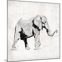 Elephant Trunk Up-OnRei-Mounted Art Print
