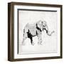 Elephant Trunk Up-OnRei-Framed Art Print