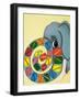 Elephant Trunk with Numbers-English School-Framed Giclee Print