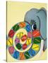Elephant Trunk with Numbers-English School-Stretched Canvas