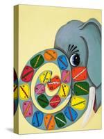 Elephant Trunk with Numbers-English School-Stretched Canvas