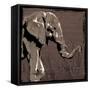 Elephant Walk Brown-OnRei-Framed Stretched Canvas