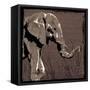 Elephant Walk Brown-OnRei-Framed Stretched Canvas