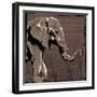 Elephant Walk Brown-OnRei-Framed Art Print