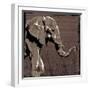 Elephant Walk Brown-OnRei-Framed Art Print