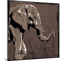 Elephant Walk Brown-OnRei-Mounted Art Print