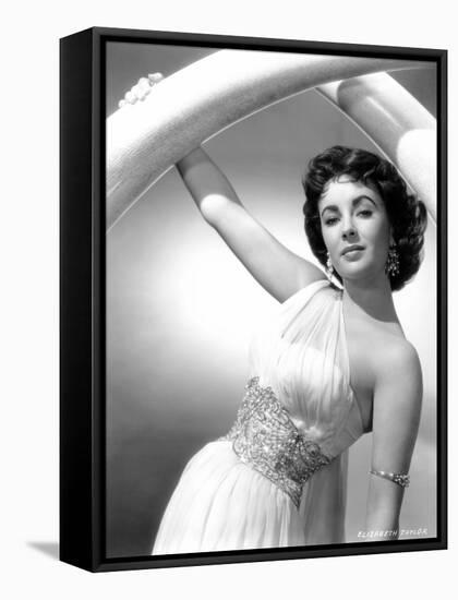 Elephant Walk, Elizabeth Taylor, in a Dress by Edith Head, 1954-null-Framed Stretched Canvas