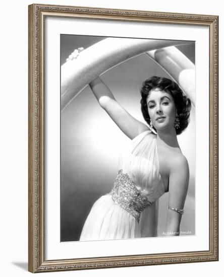 Elephant Walk, Elizabeth Taylor, in a Dress by Edith Head, 1954-null-Framed Photo