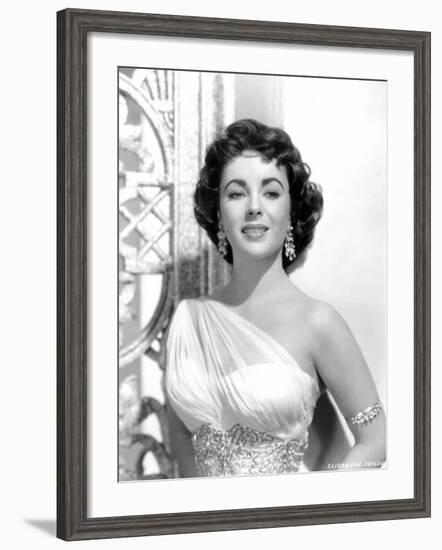 Elephant Walk, Elizabeth Taylor, in a Dress by Edith Head, 1954-null-Framed Photo