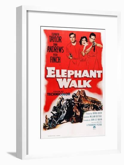 Elephant Walk-null-Framed Art Print