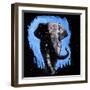 Elephant Walking-null-Framed Art Print