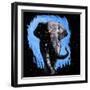 Elephant Walking-null-Framed Art Print