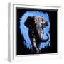 Elephant Walking-null-Framed Art Print