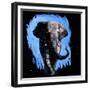 Elephant Walking-null-Framed Premium Giclee Print