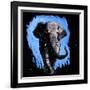 Elephant Walking-null-Framed Art Print