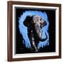 Elephant Walking-null-Framed Art Print