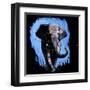 Elephant Walking-null-Framed Art Print