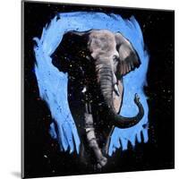 Elephant Walking-null-Mounted Art Print