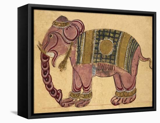 Elephant Wearing a Caparison-Aristotle ibn Bakhtishu-Framed Stretched Canvas