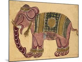 Elephant Wearing a Caparison-Aristotle ibn Bakhtishu-Mounted Giclee Print