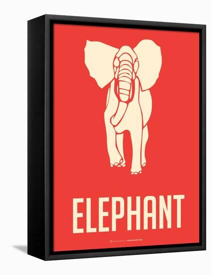 Elephant White-NaxArt-Framed Stretched Canvas