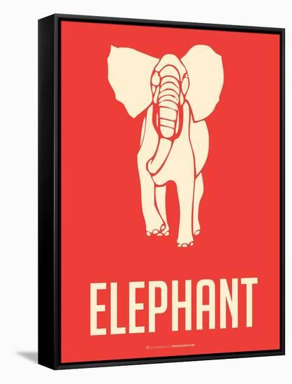 Elephant White-NaxArt-Framed Stretched Canvas