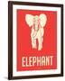 Elephant White-NaxArt-Framed Art Print