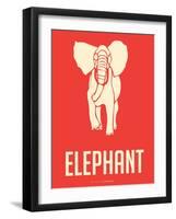 Elephant White-NaxArt-Framed Art Print