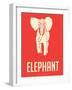 Elephant White-NaxArt-Framed Art Print