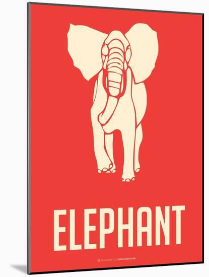Elephant White-NaxArt-Mounted Art Print