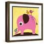 Elephant with Birds-Nancy Lee-Framed Art Print