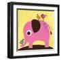 Elephant with Birds-Nancy Lee-Framed Art Print