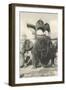 Elephant with Howdah, Amhehari, India-null-Framed Art Print