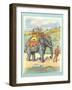 Elephant with Howdah-null-Framed Art Print