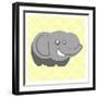 Elephant Yellow-Milli Villa-Framed Art Print