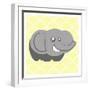 Elephant Yellow-Milli Villa-Framed Art Print