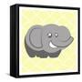 Elephant Yellow-Milli Villa-Framed Stretched Canvas