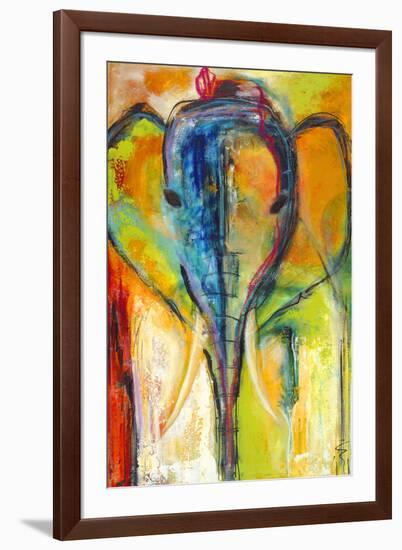 Elephant-Jami Vestergaard-Framed Art Print