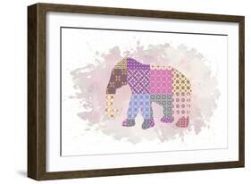 Elephant-Victoria Brown-Framed Art Print