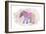 Elephant-Victoria Brown-Framed Art Print