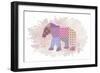 Elephant-Victoria Brown-Framed Art Print