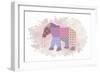 Elephant-Victoria Brown-Framed Art Print