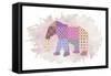 Elephant-Victoria Brown-Framed Stretched Canvas