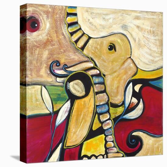 Elephant-Jami Vestergaard-Stretched Canvas