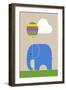 Elephant-Dicky Bird-Framed Premium Giclee Print