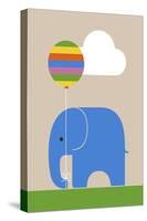 Elephant-Dicky Bird-Stretched Canvas