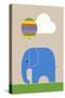 Elephant-Dicky Bird-Stretched Canvas